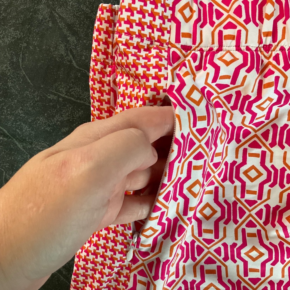 J.McLaughlin Skort Pink Geometric Catalina Cloth Skirt Golf Tennis Small - Picture 6 of 10
